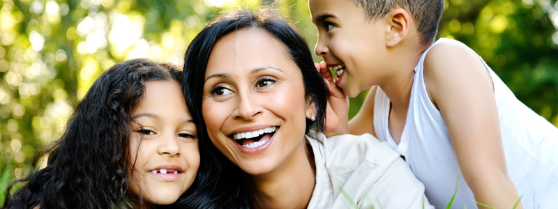 Mother and her children.